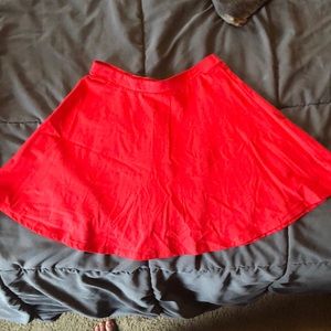 red skater skirt